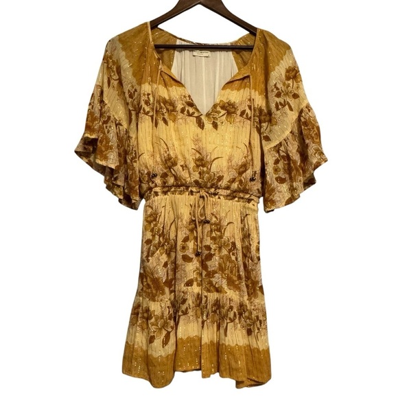 Women's Spell & The Gypsy Collective Coco Lei Flutter Sleeve Play Dress - Picture 1 of 13